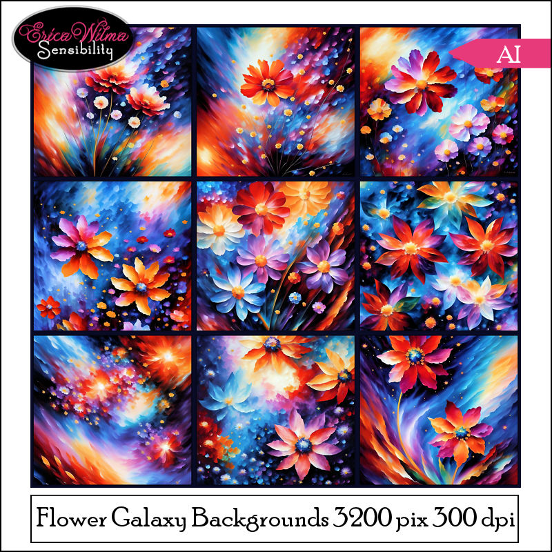 EW AI Background Flowers Galaxy 2023